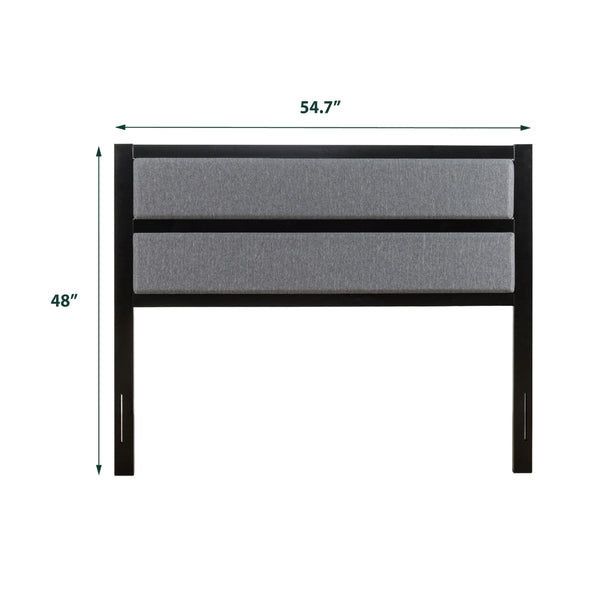 Metal Upholstered Headboard with Foam Padding
