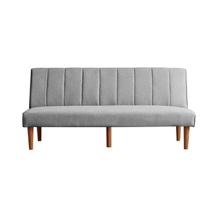 Convertible Futon Sofa Bed – Gray Woven