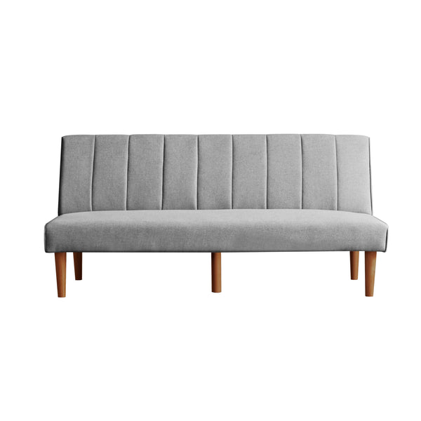 Convertible Futon Sofa Bed – Gray Woven