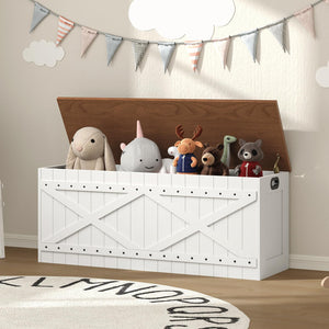 Extra Large Storage Chest Bench with Safety Hinges