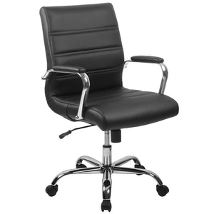 6-Piece Oval Conference Table Set with Executive Chairs