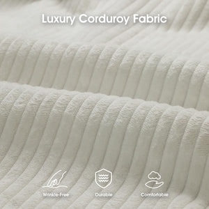 Convertible Futon Sofa Bed with Adjustable Backrest – 75 Inch Corduroy Loveseat