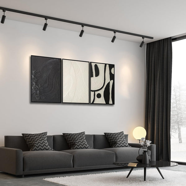 Framed Abstract Wall Art Set – 3 Piece Canvas Prints