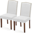 Dining Chairs Set with Wooden Legs & Padded Seat
