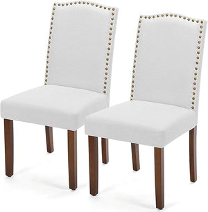 Dining Chairs Set with Wooden Legs & Padded Seat