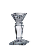 Crystal Candlestick Holder – Clear Crystalline Taper Votive Pillar Candle Holder