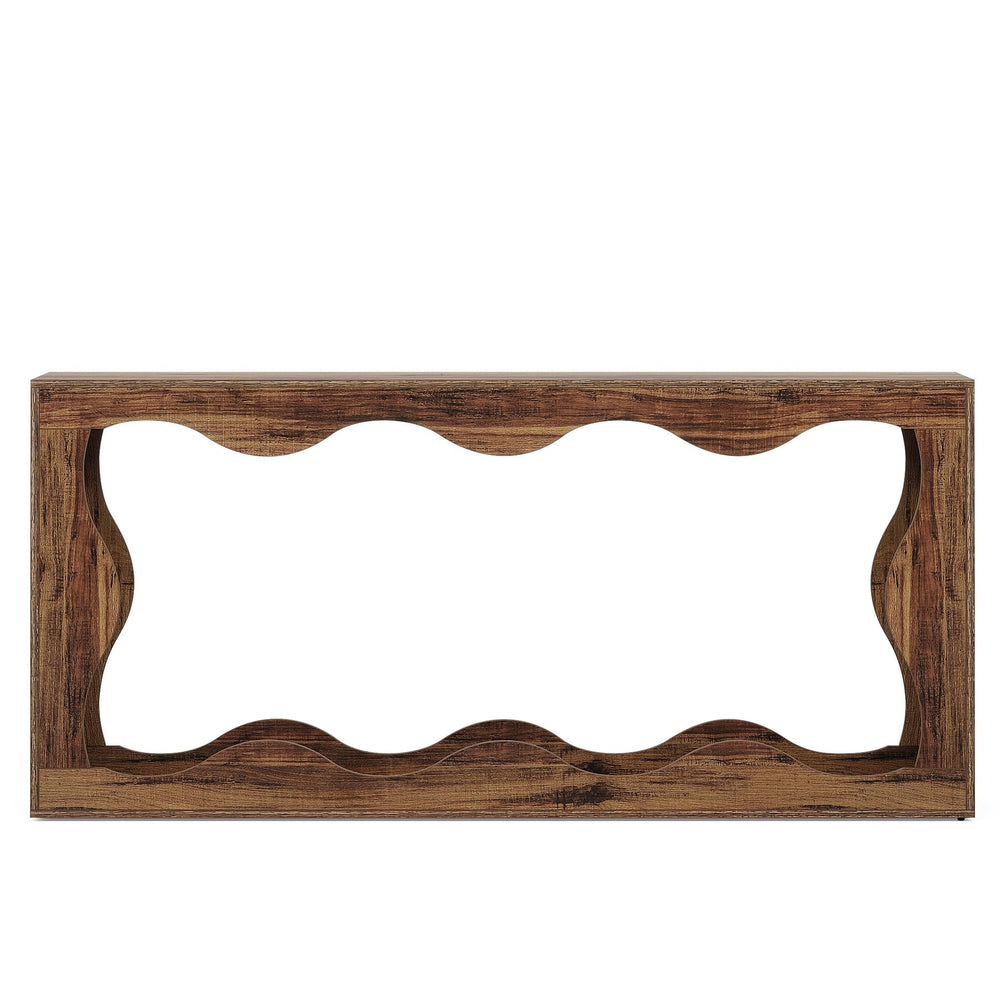 63" Farmhouse Console Table with Storage