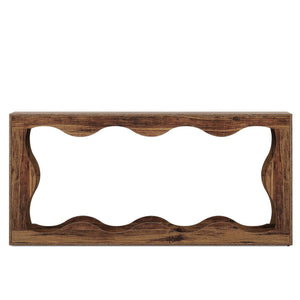 63" Farmhouse Console Table with Storage