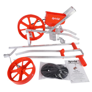 Push Garden Seeder Planter — 7 Seed Plates, 3 lb Hopper, Adjustable Row Marker