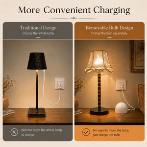 Bamboo Rechargeable LED Table Lamp with Remote