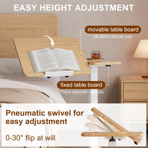 Adjustable Overbed Table with Wheels