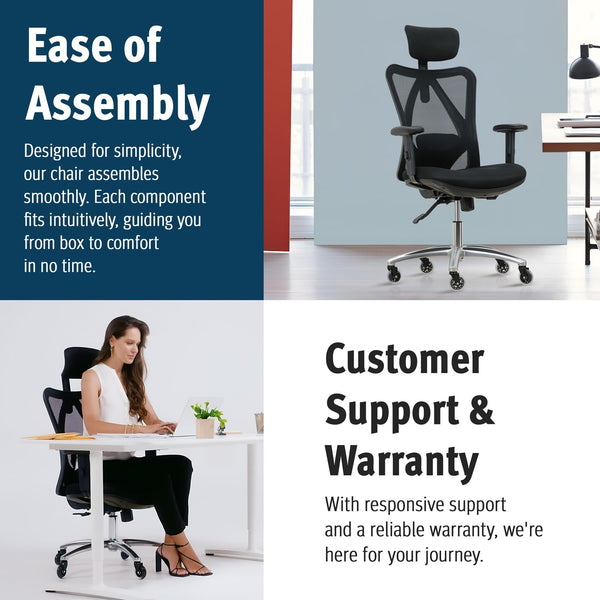 Ergonomic Mesh Office Chair with 4D Lumbar Support