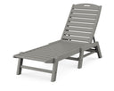 Nautical Patio Chaise Lounge – Slate Grey