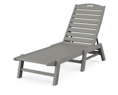 Nautical Patio Chaise Lounge – Slate Grey