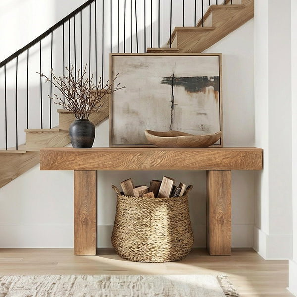 70-Inch Farmhouse Console Table – Entryway Sofa Table