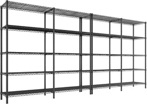 5-Tier Heavy Duty Wire Shelving Unit with Adjustable Shelves