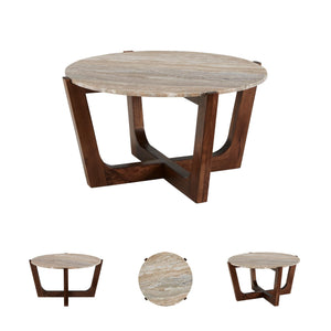 Round Marble Top Coffee Table