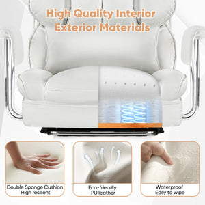 Ergonomic Executive Office Chair with Footrest & Lumbar Support