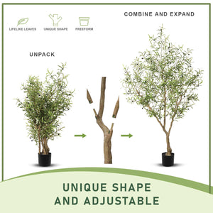 Artificial Olive Tree with Lifelike Fruits