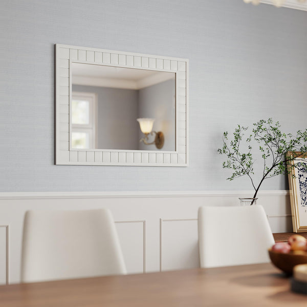 Rectangular Wood Framed Wall Mirror 37"x28"