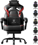 Gaming Chair with Footrest, High Back, 350 lbs Capacity