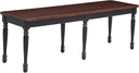 Wood Dining Bench with Turned Legs