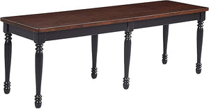 Wood Dining Bench with Turned Legs