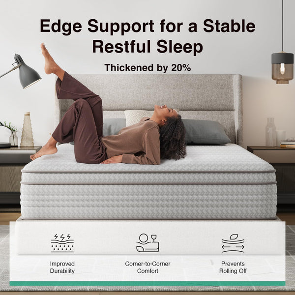 12 Inch California King Hybrid Mattress with Pocket Spring