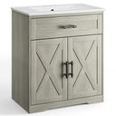 30-Inch Farmhouse Bathroom Vanity with Ceramic Sink