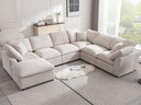 Modular Sectional Sofa 7-Seater L-Shaped with Ottoman