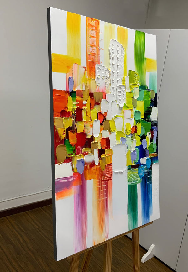 Abstract City Canvas Wall Art – 24x36 Inch
