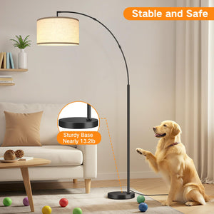 81" Arc Floor Lamp with Remote Control & Foot Switch