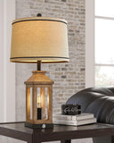 Farmhouse Table Lamp with USB Charging & Nightlight