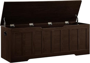 Extra Large Storage Chest Bench with Safety Hinges – 51.2" x 15.7" x 19.1"