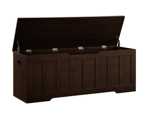 Extra Large Storage Chest Bench with Safety Hinges – 51.2" Wooden Trunk
