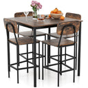 5-Piece Counter Height Dining Table Set with 4 Bar Stools