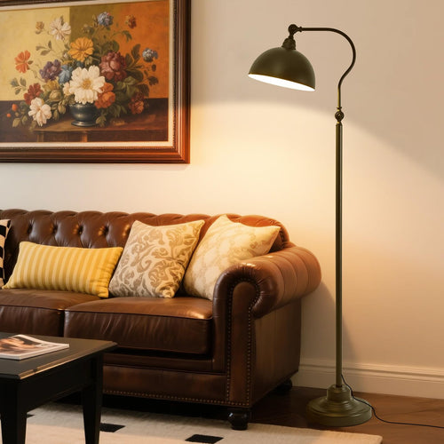 Adjustable LED Reading Floor Lamp with Remote and Bluetooth Dimming