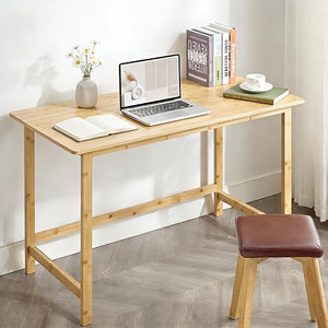 Bamboo Computer Desk with 2 Drawers