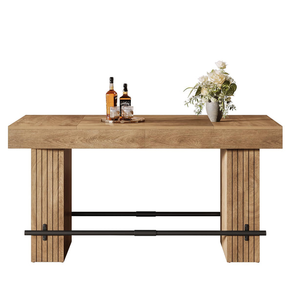 62.2" Industrial Counter Height Bar Table