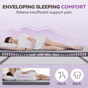 3-Inch Extra Firm Memory Foam Mattress Topper with Removable Cover