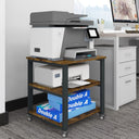 3-Tier Rolling Printer Cart with Storage
