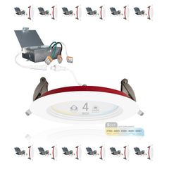 4 Inch 2-Hour Fire Rated Baffle LED Recessed Light – 12 Pack