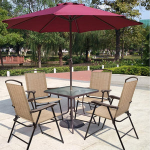 Outdoor Folding Sling Chair Set of 2