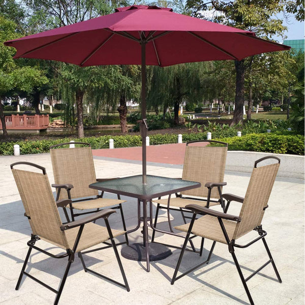 Outdoor Folding Sling Chair Set of 2