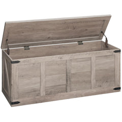 Storage Bench with Toy Box & Safety Hinges – Farmhouse Wood Chest