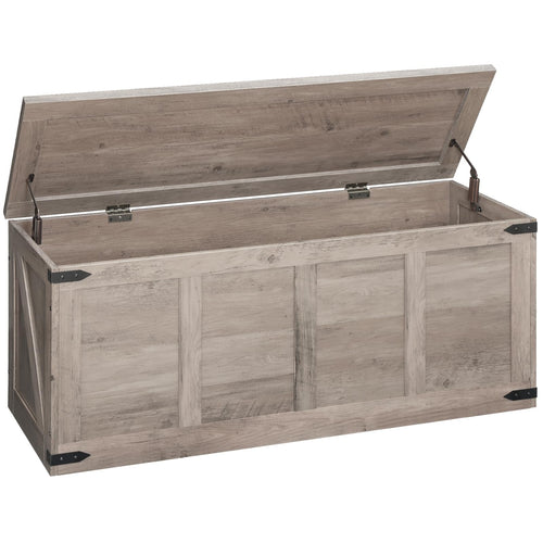 Storage Bench with Toy Box & Safety Hinges – Farmhouse Wood Chest