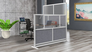Modular Wall Room Divider System with Acoustic PET Panels