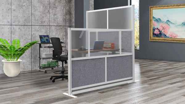 Modular Wall Room Divider System with Acoustic PET Panels