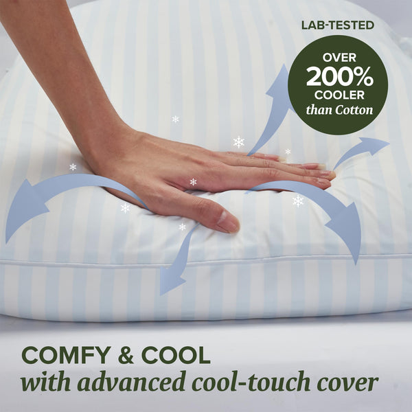 Cooling Down Alternative Bed Pillow – Adjustable Loft, King & Queen Size