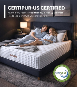 Full XL Hybrid Mattress 14 Inch with Cooling Gel Memory Foam & Pocket Springs